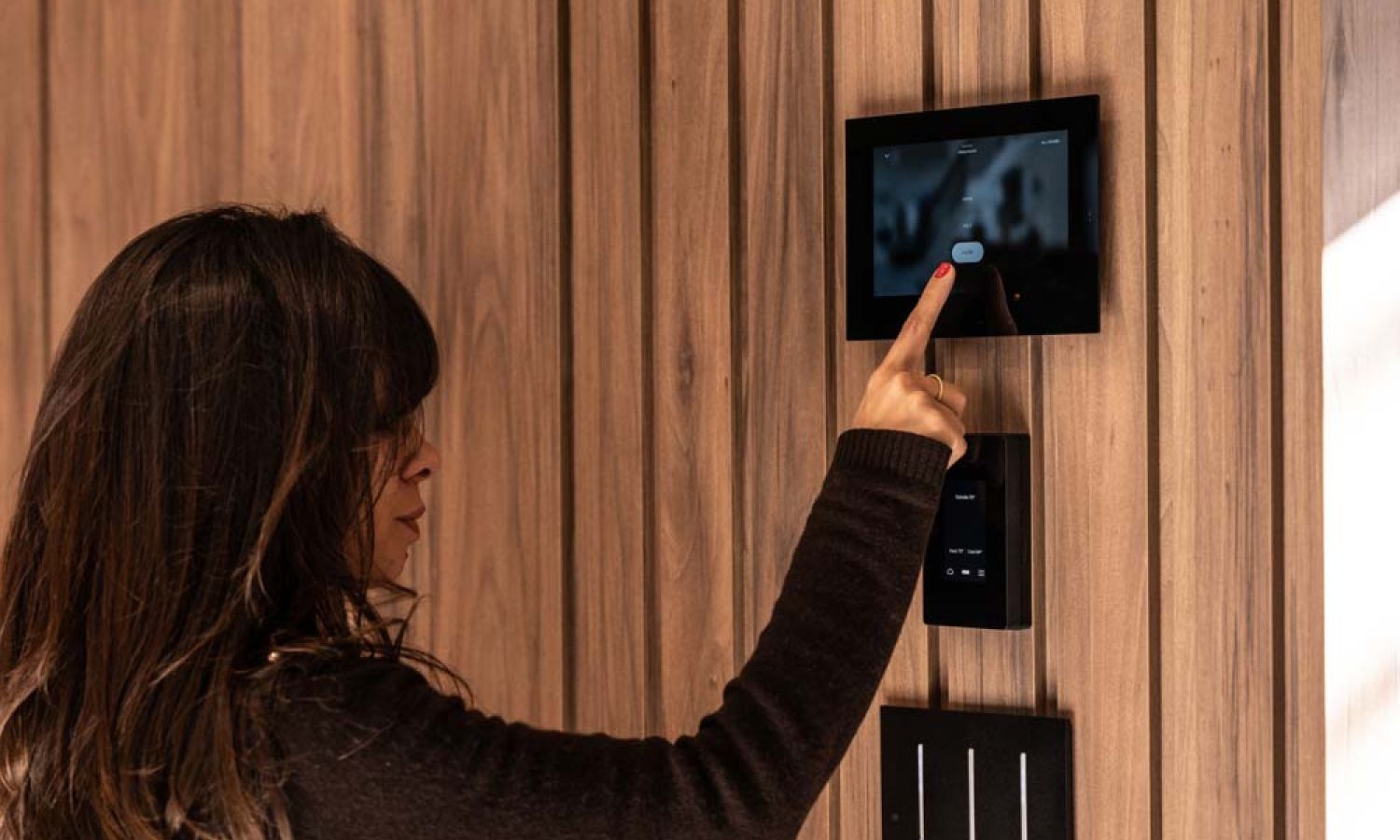 Josh ai technology in bedroom on the wall